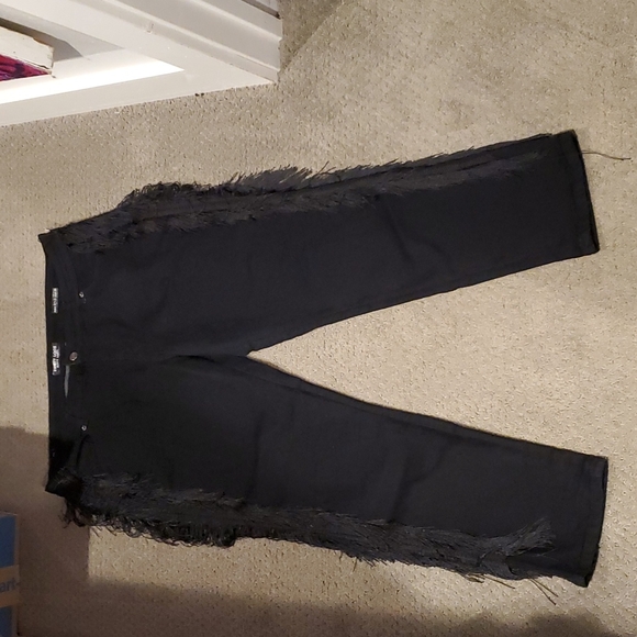 JEANS Sweet Look Black Label FRINGE jeans sz 20 NEW - Picture 1 of 13
